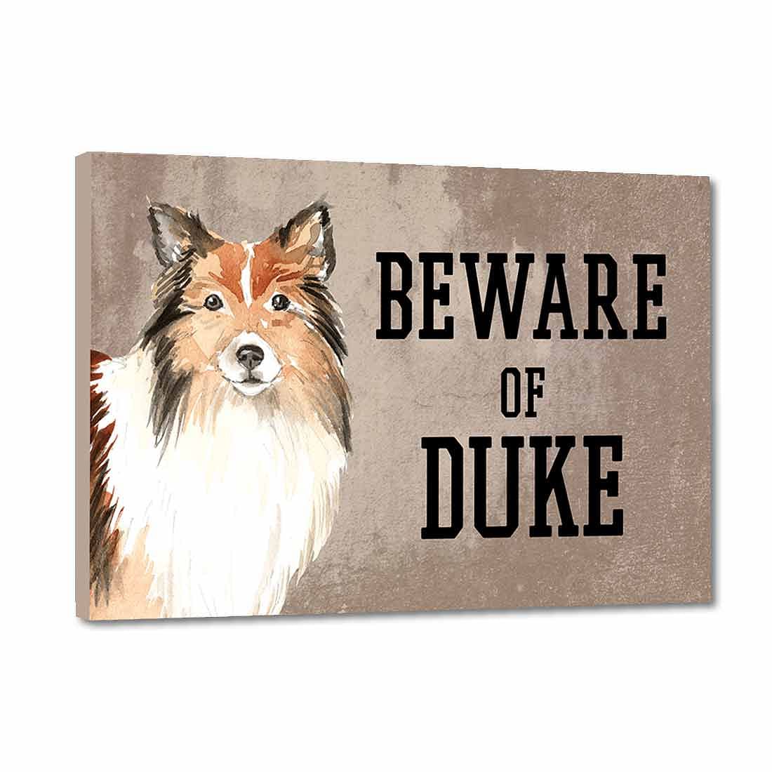 Personalized Dog Name Plates Beware Of Dog Sign - Shetland Sheepdog