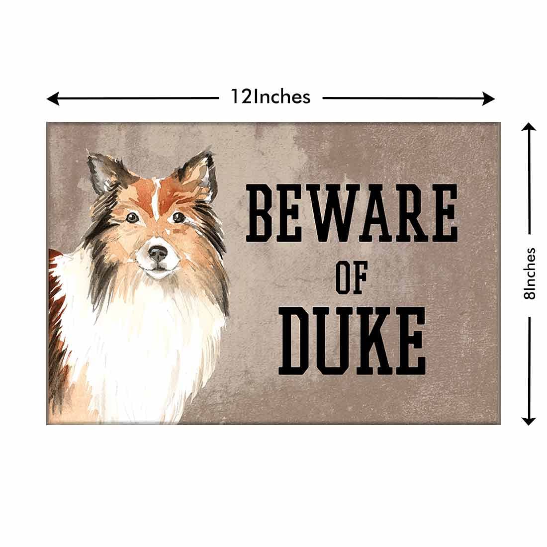 Personalized Dog Name Plates Beware Of Dog Sign - Shetland Sheepdog - Image 3