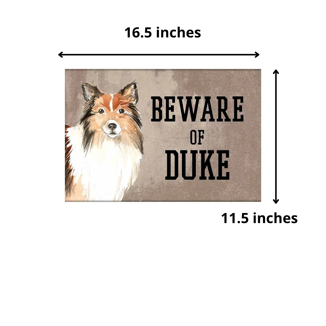 Personalized Dog Name Plates Beware Of Dog Sign - Shetland Sheepdog - Image 5