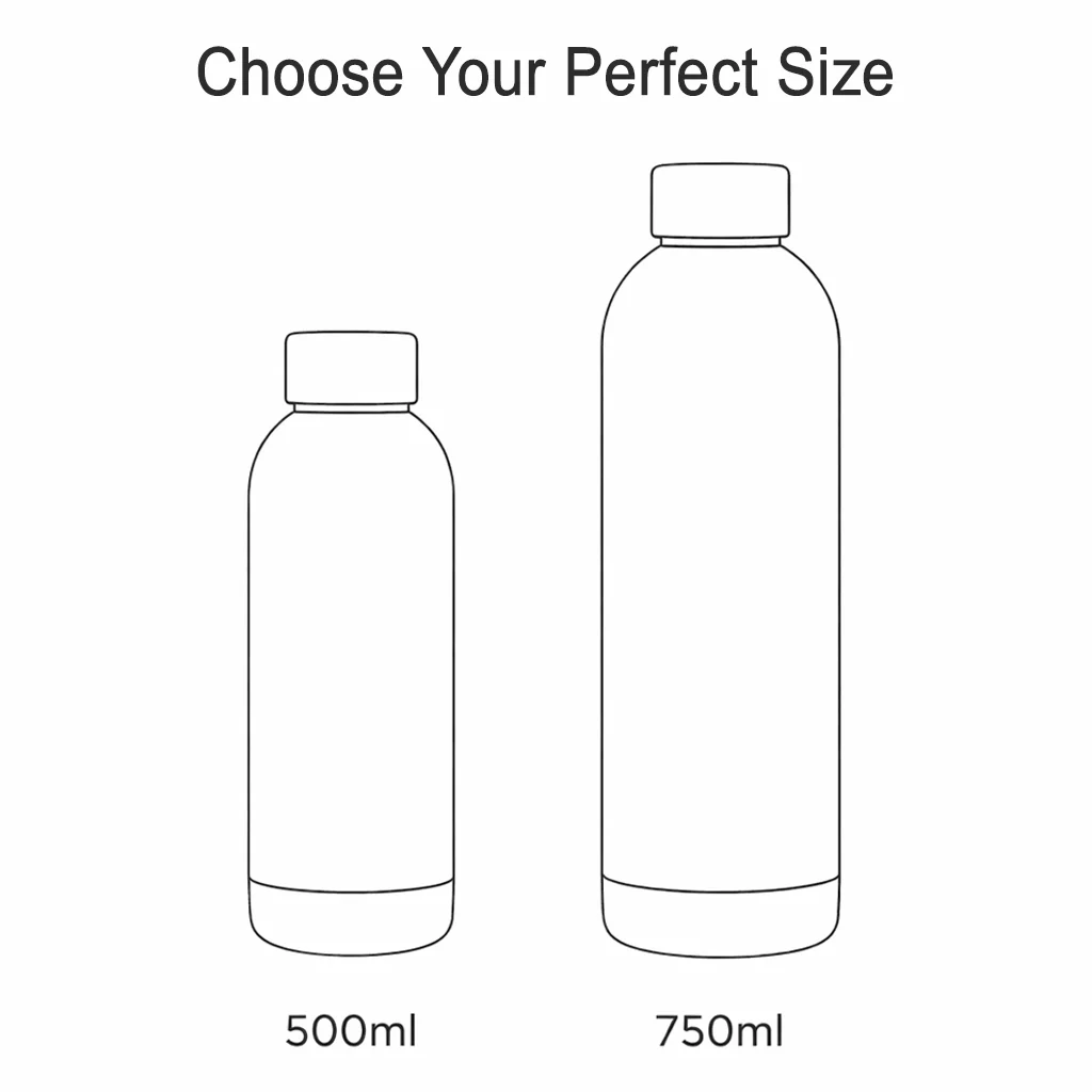 Double Insulated Water Bottle with Name 500ml Stainless Steel Bottles for Office Home Travel- BPA Free, Leakproof - Image 3