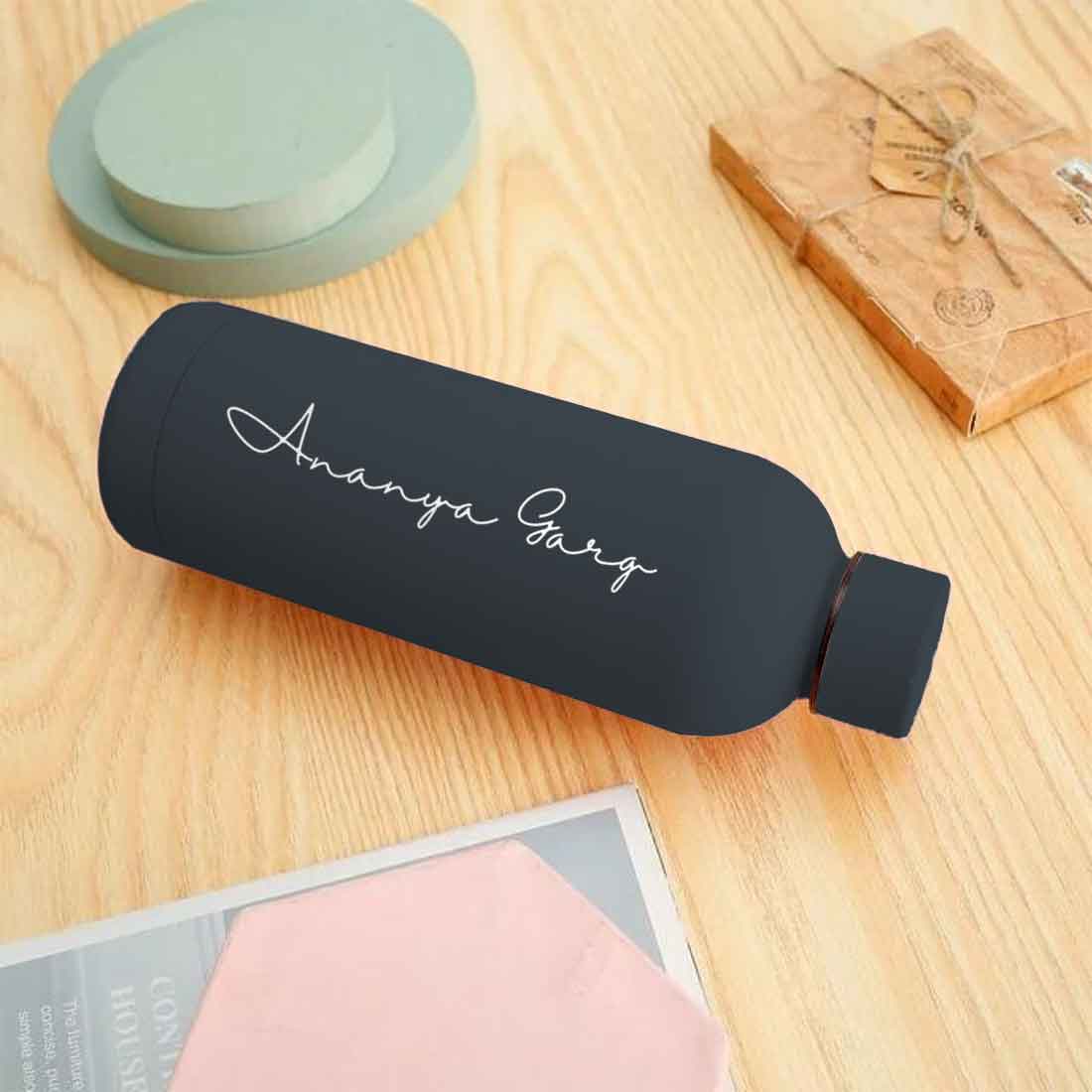 Double Insulated Water Bottle with Name 500ml Stainless Steel Bottles for Office Home Travel- BPA Free, Leakproof - Image 48