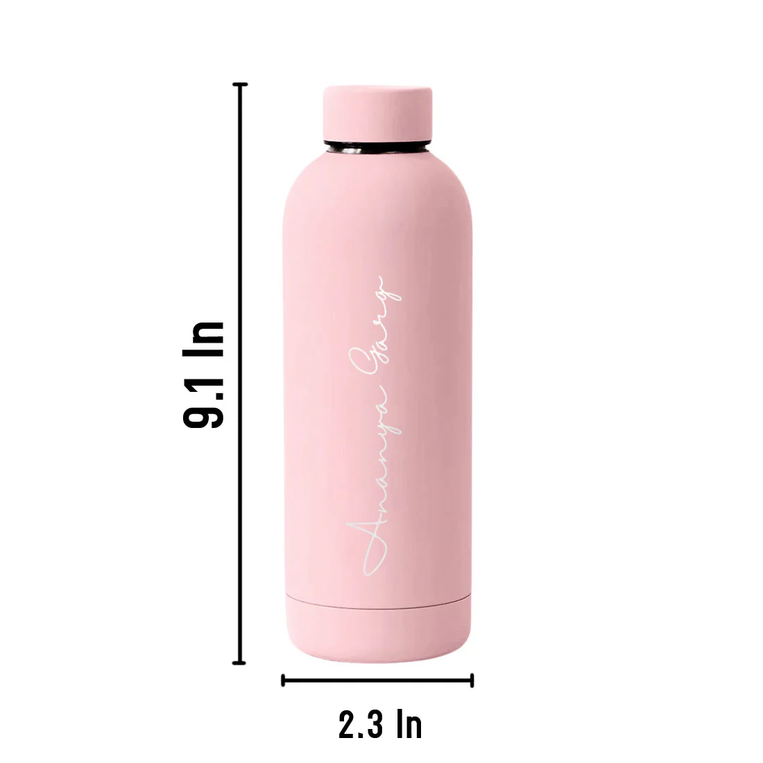 Double Insulated Water Bottle with Name 500ml Stainless Steel Bottles for Office Home Travel- BPA Free, Leakproof - Image 65