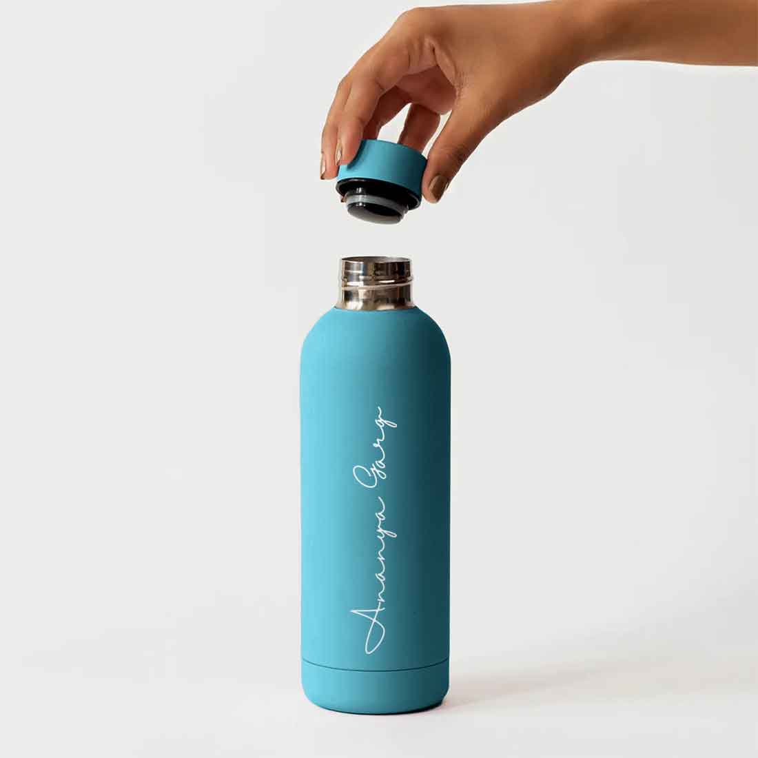 Double Insulated Water Bottle with Name 500ml Stainless Steel Bottles for Office Home Travel- BPA Free, Leakproof - Image 76