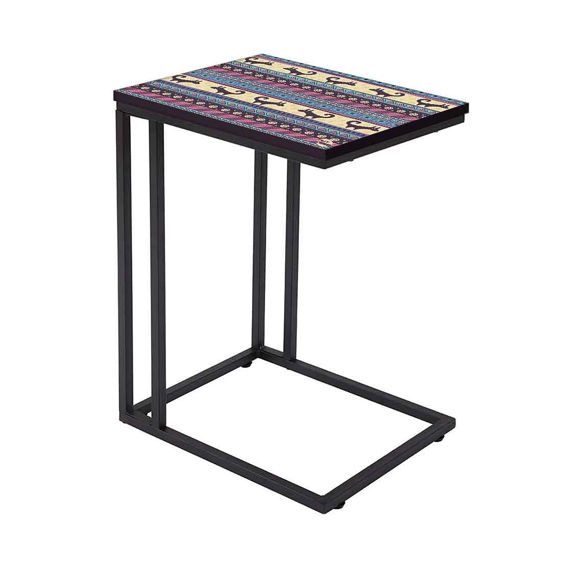 C Table For Sofa - Aztec Blue Cream Pattern - Image 2