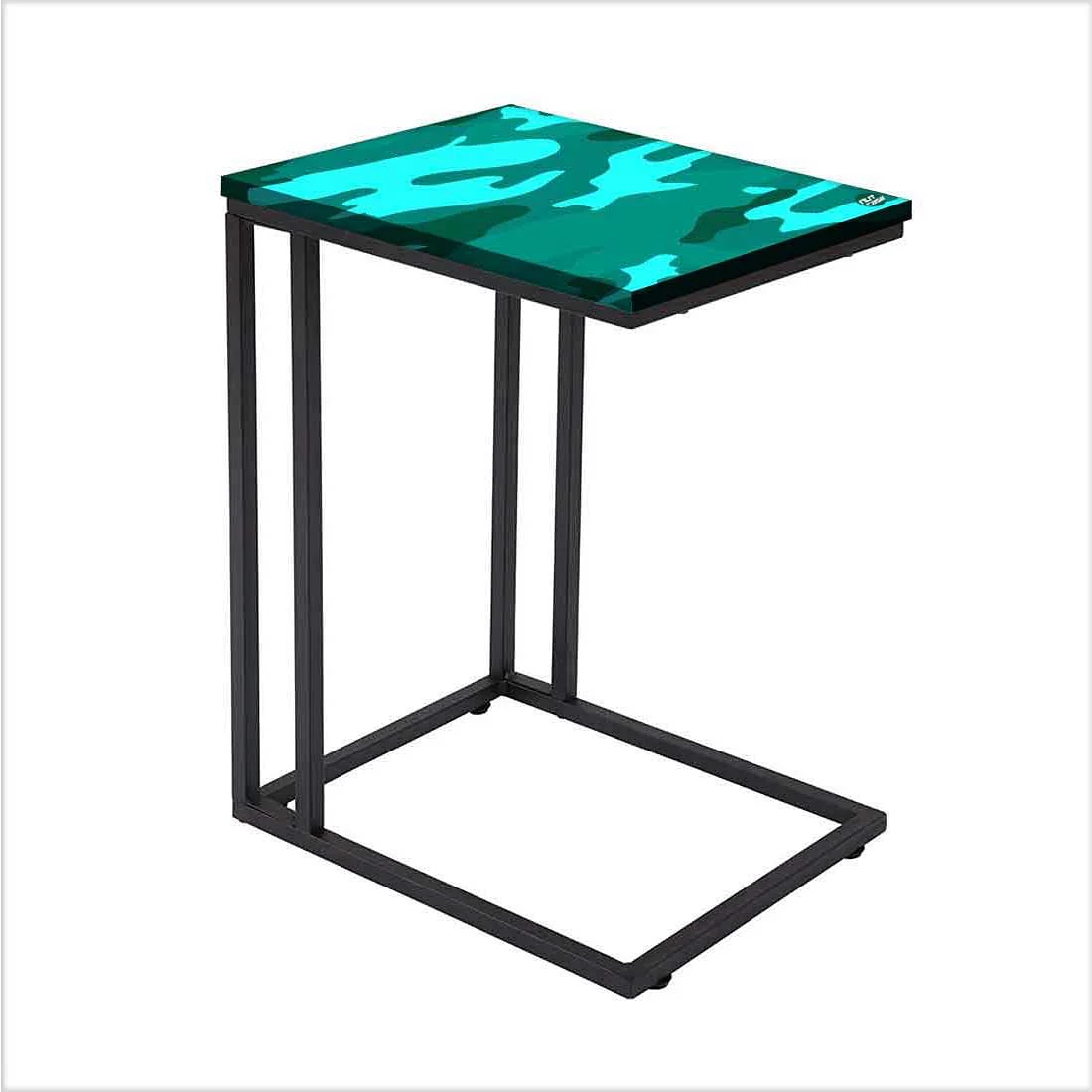 Outdoor C Shaped Table - Army Camouflage Green - Image 2