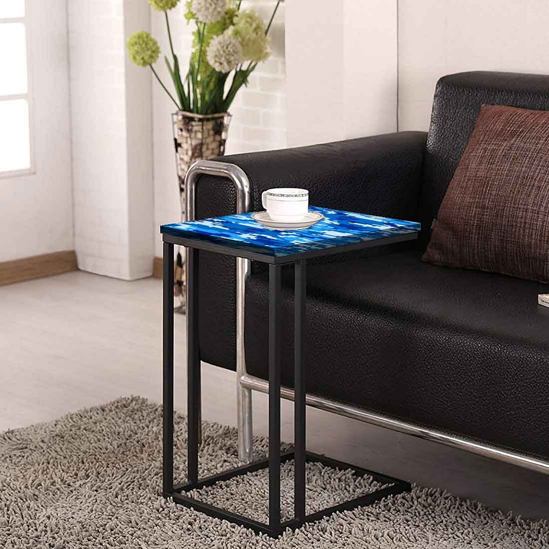 Blue Metal C Table - 8 Bit Camouflage Blue Navy - Image 4
