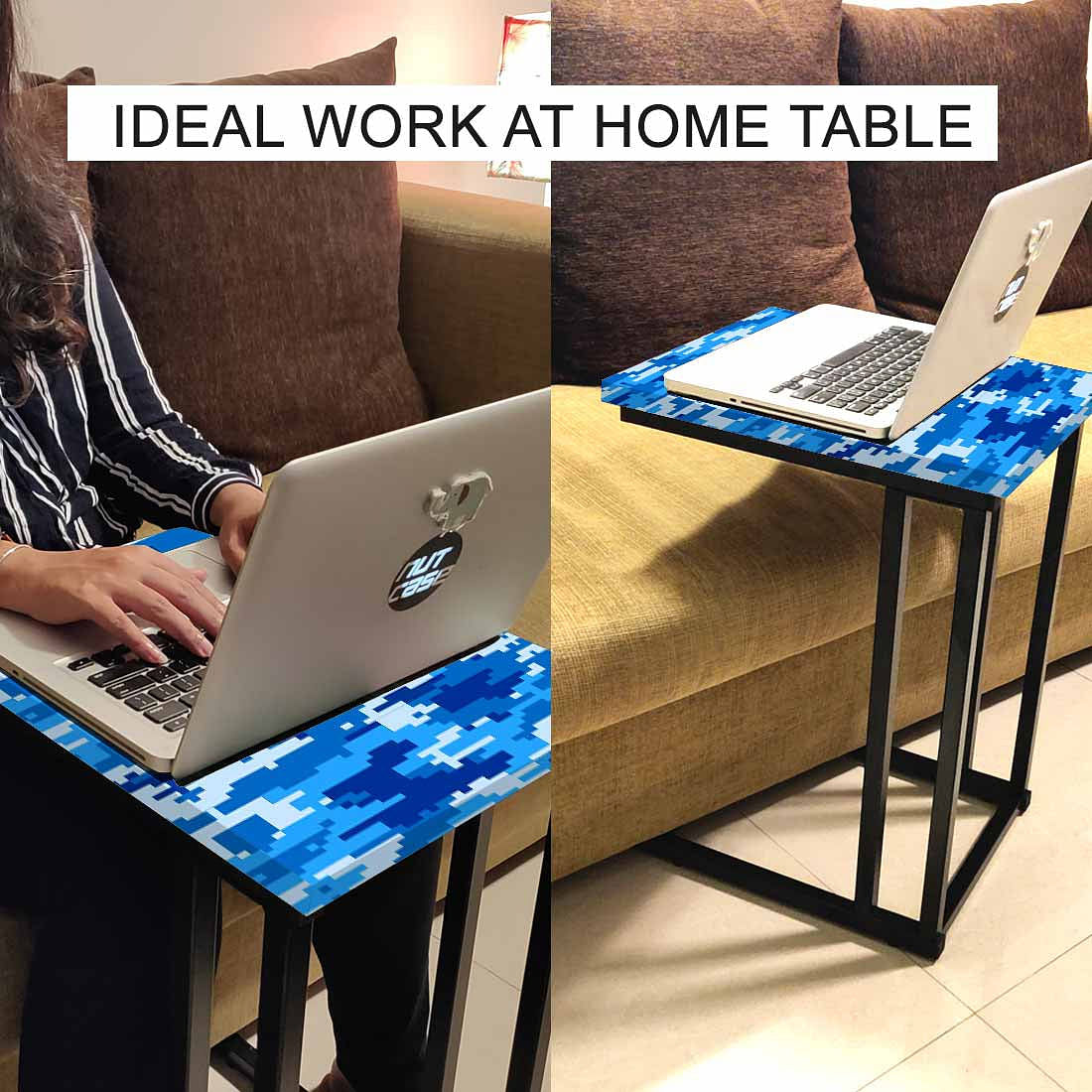 Blue Metal C Table - 8 Bit Camouflage Blue Navy - Image 6