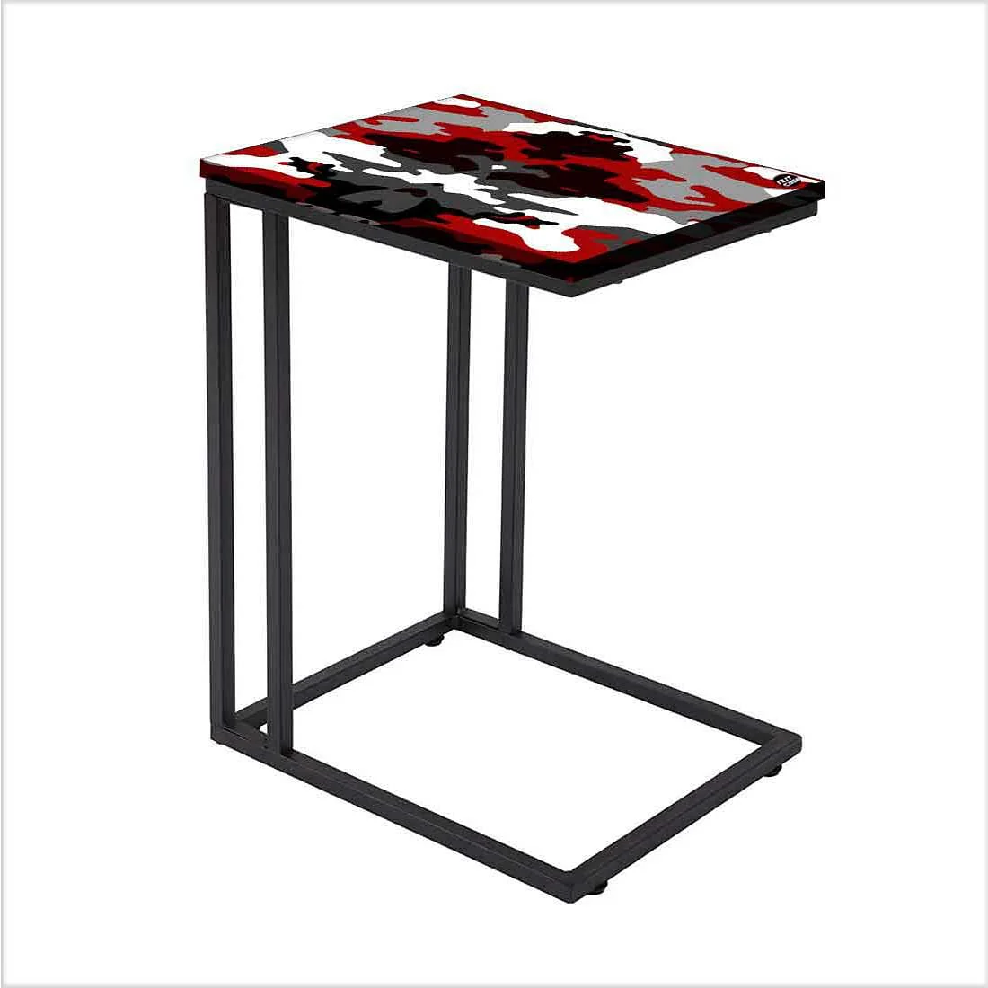 Latest C Shaped Sofa Table - Red Black Army Camouflage - Image 2