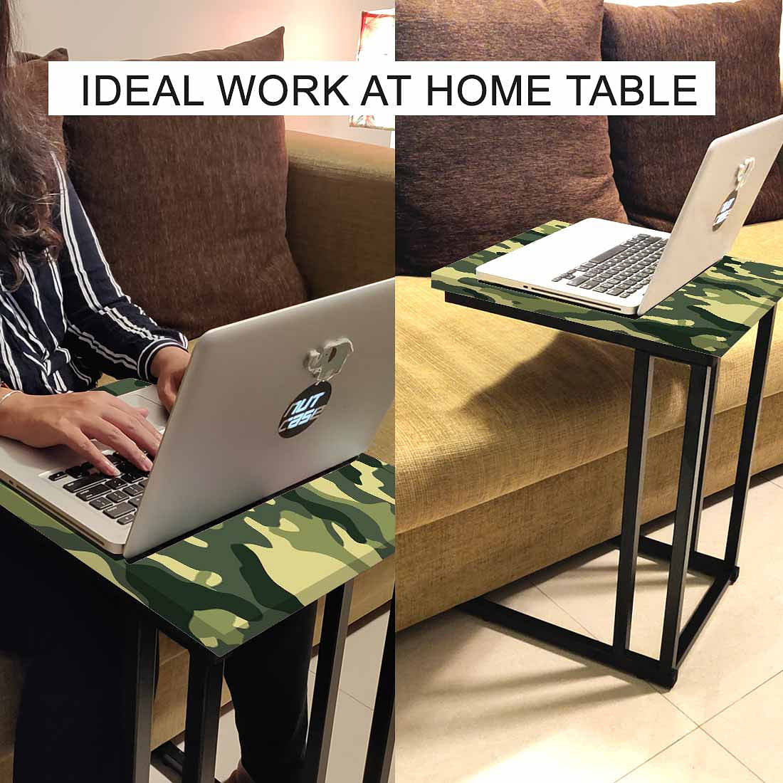 Bedside C Shaped Table - Army Camouflage - Image 6