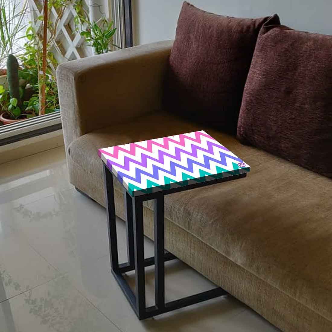 New Designer Bedside C Table - Rainbow Chevron