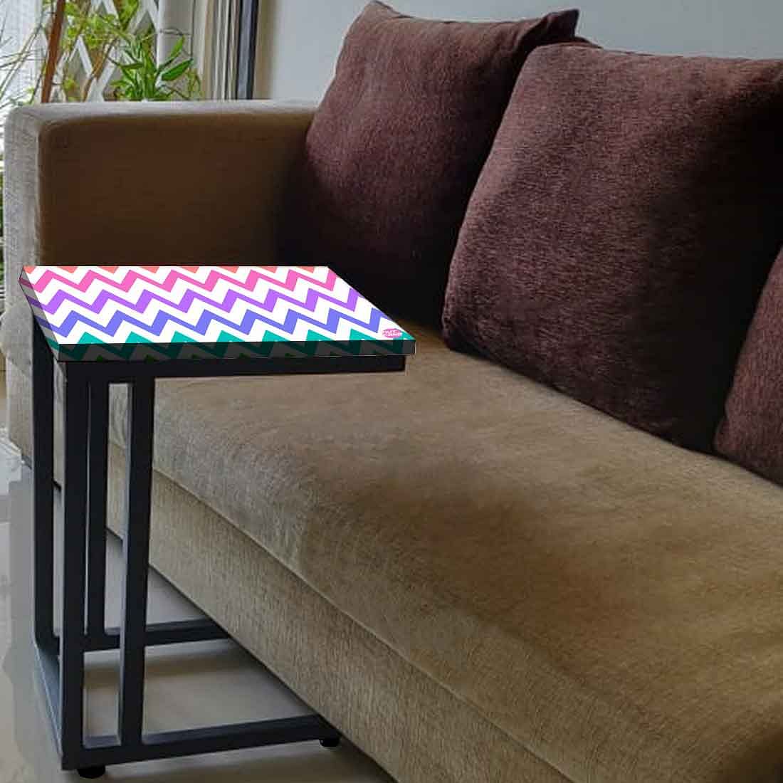 New Designer Bedside C Table - Rainbow Chevron - Image 3