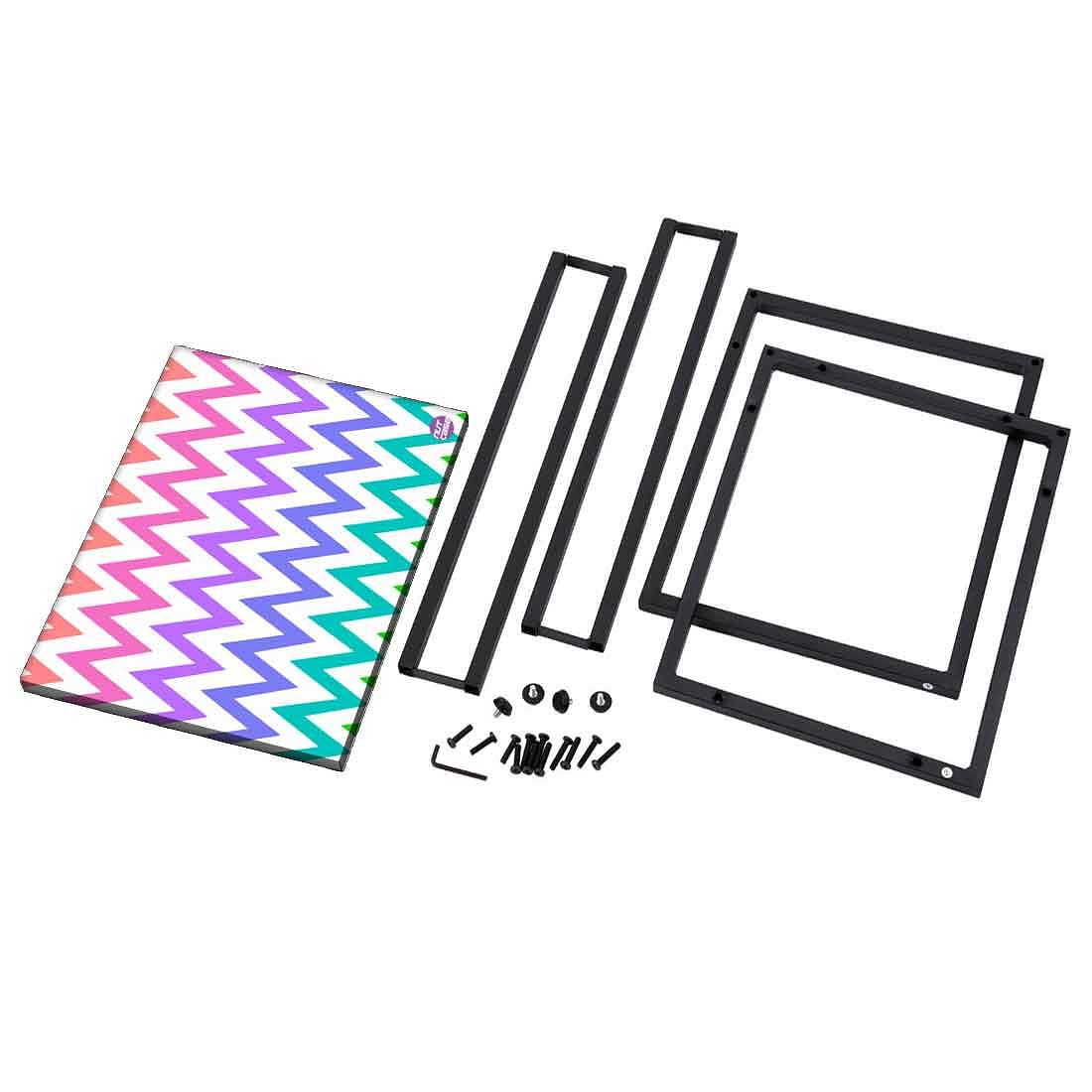 New Designer Bedside C Table - Rainbow Chevron - Image 8