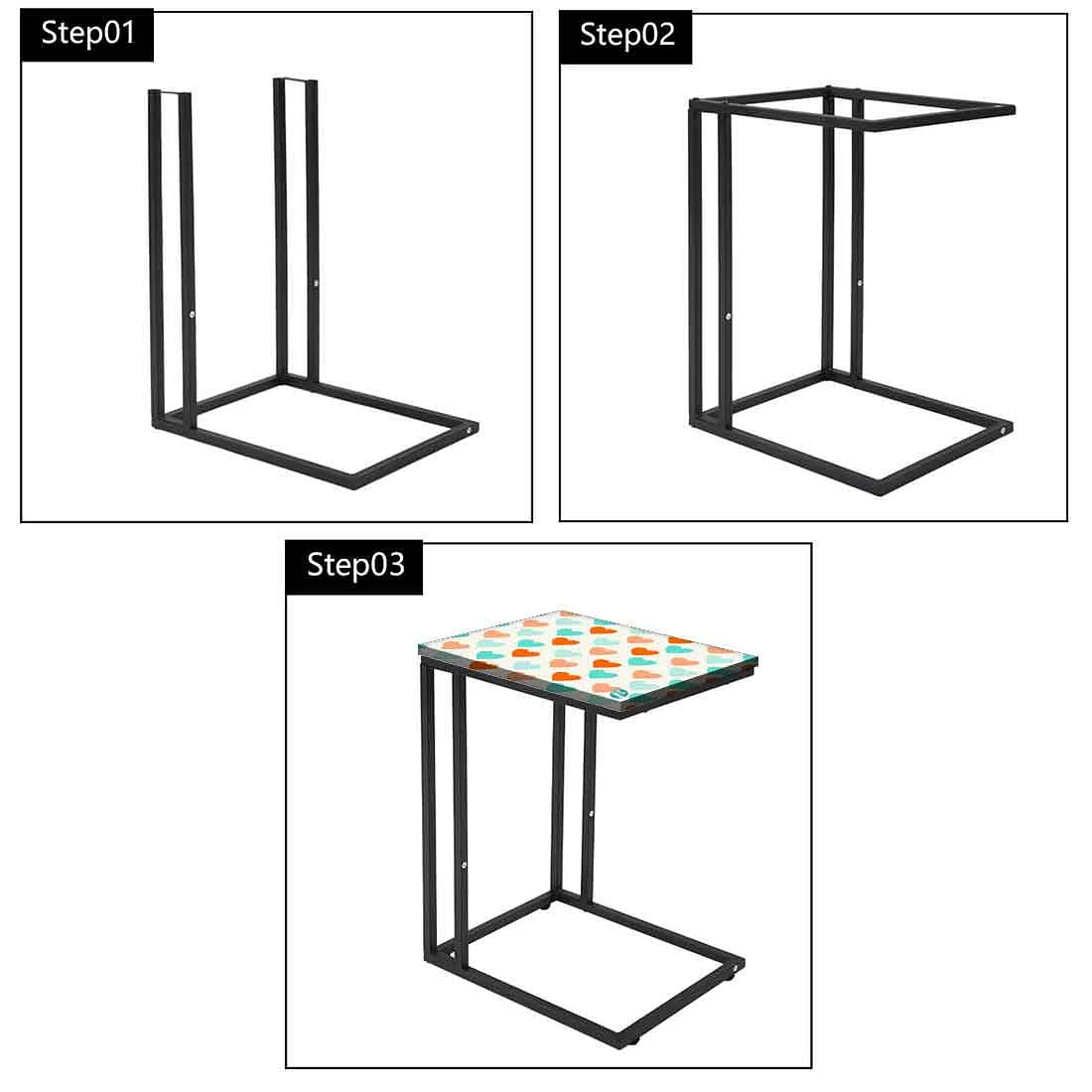 Designer Sofa Side Table - Colorful Heart - Image 7