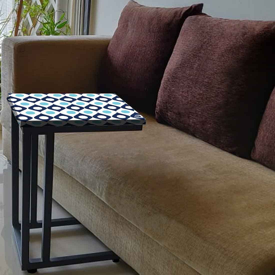 High-field Metal C Table For Sofa - Shades of Blue Retro - Image 3