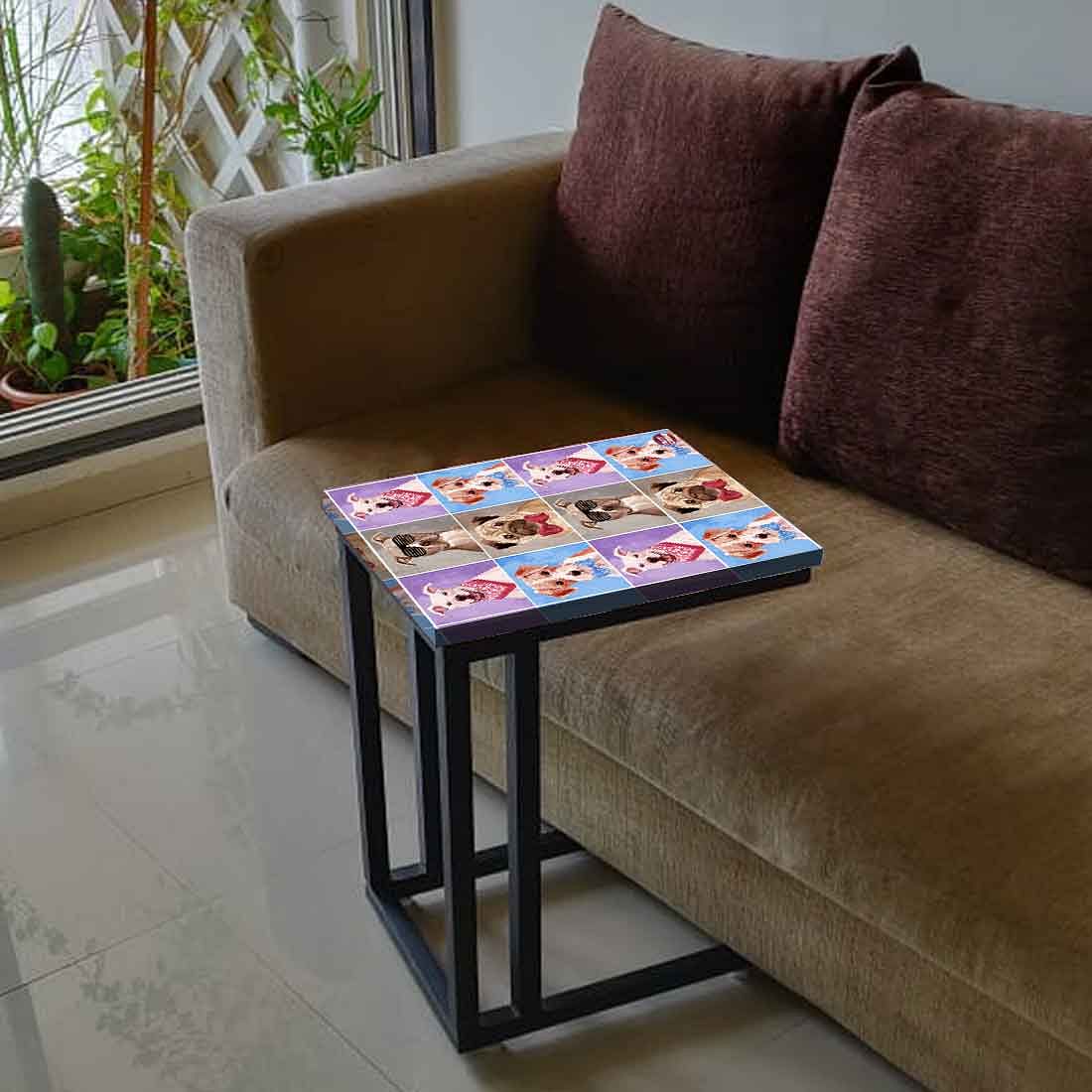 Designer Sofa Side Table - Cute Dogs