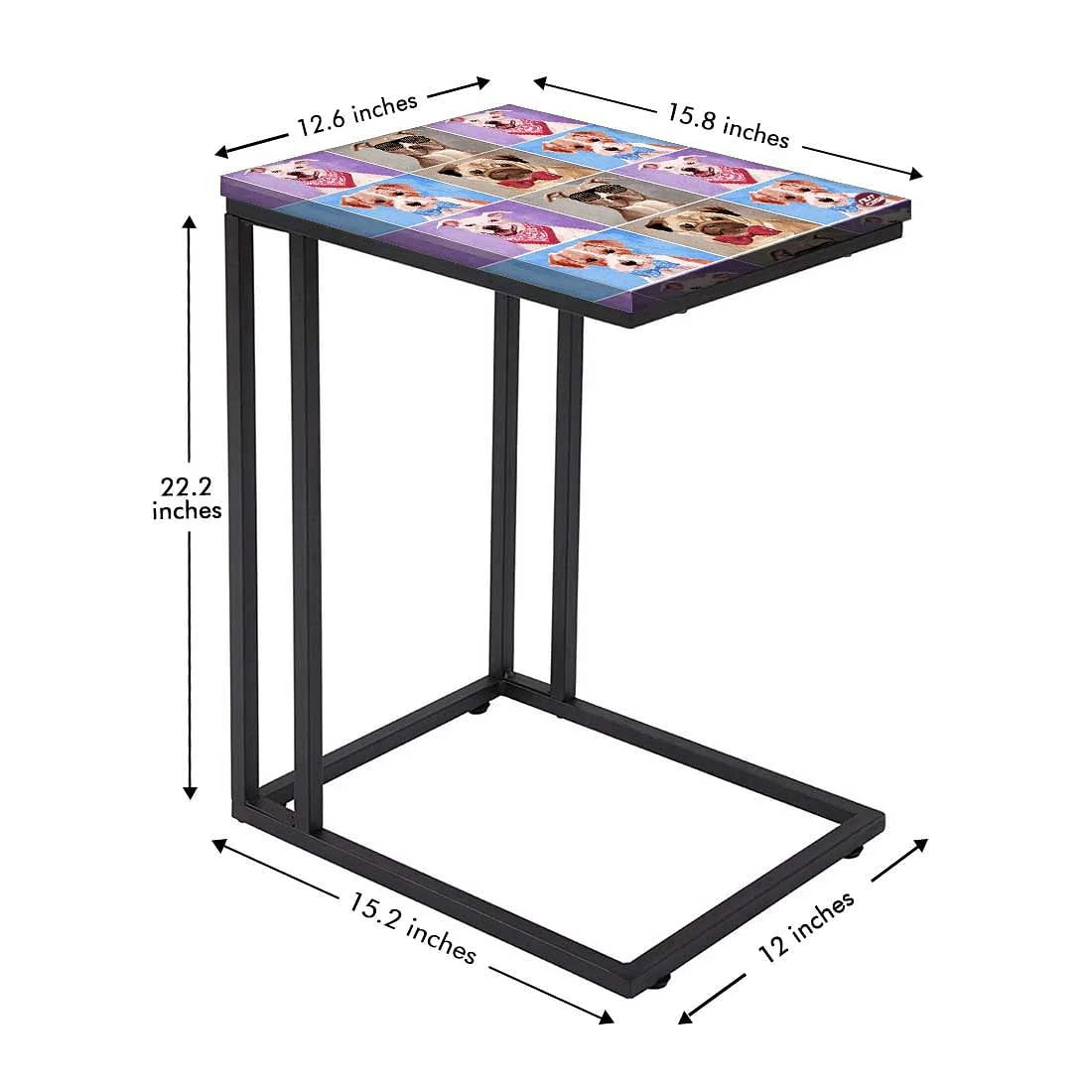 Designer Sofa Side Table - Cute Dogs - Image 5