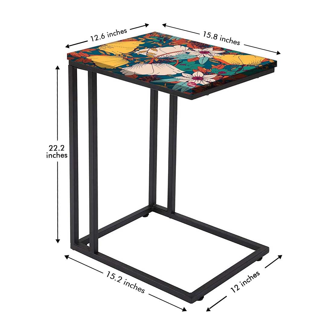 Beautiful Floral Metal C Table - Yellow Flower - Image 5