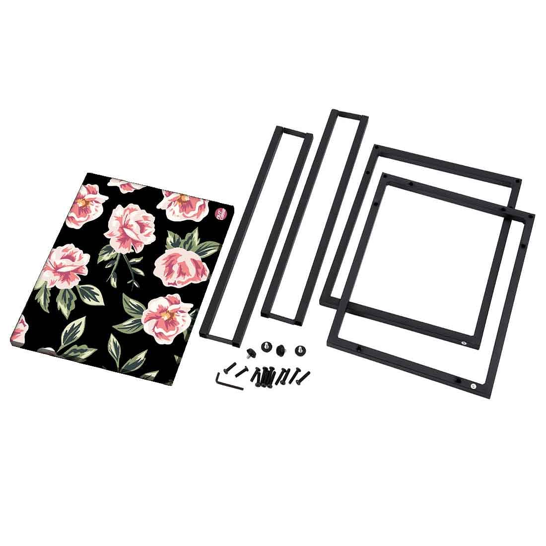 Designer Floral C Shaped Table - Pink Rose - Image 8