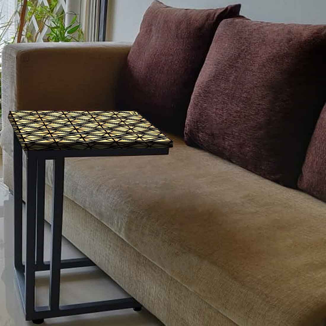 Modern Metal C Table - Geometric Diamond - Image 3