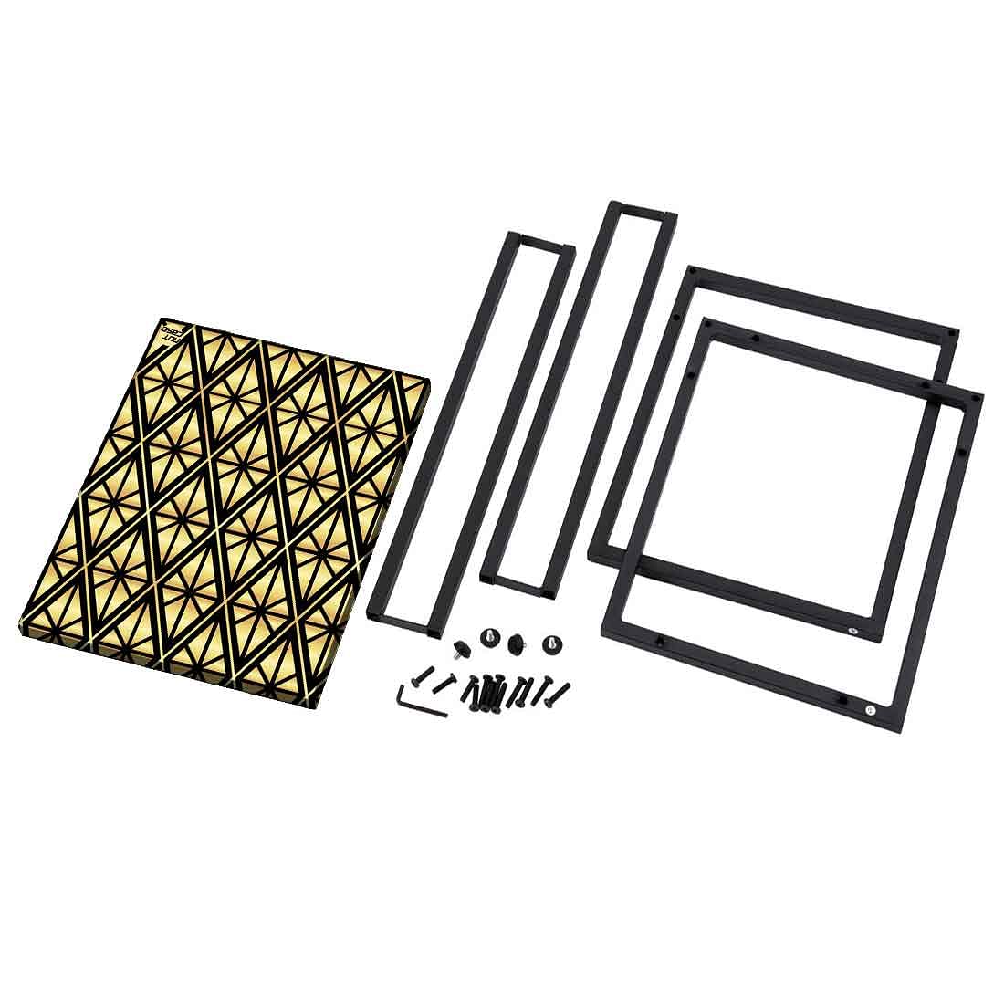 Modern Metal C Table - Geometric Diamond - Image 8