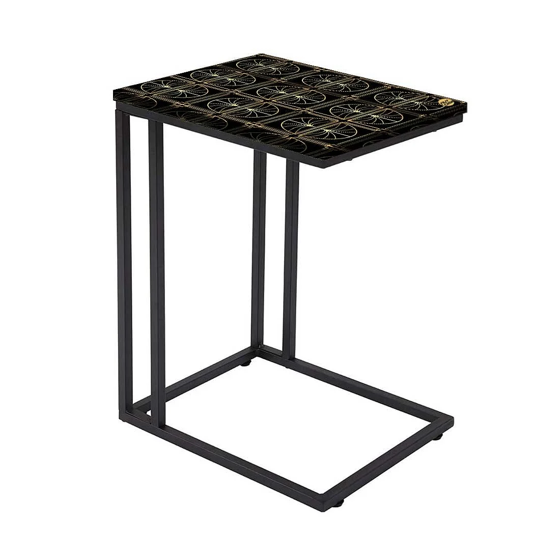 Black C Shaped End Table Serving Tables for Living Room - Palms - Image 2