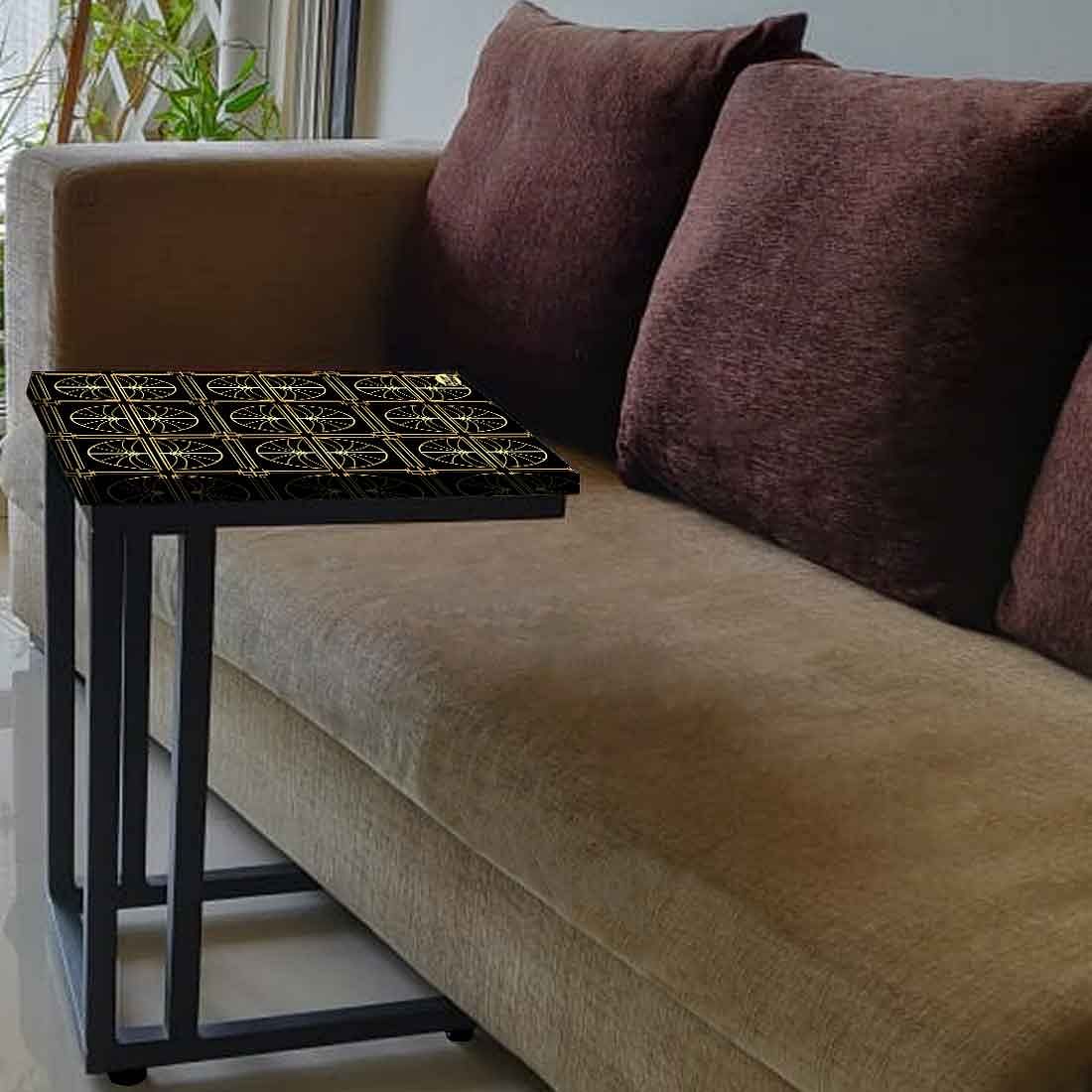 Black C Shaped End Table Serving Tables for Living Room - Palms - Image 3
