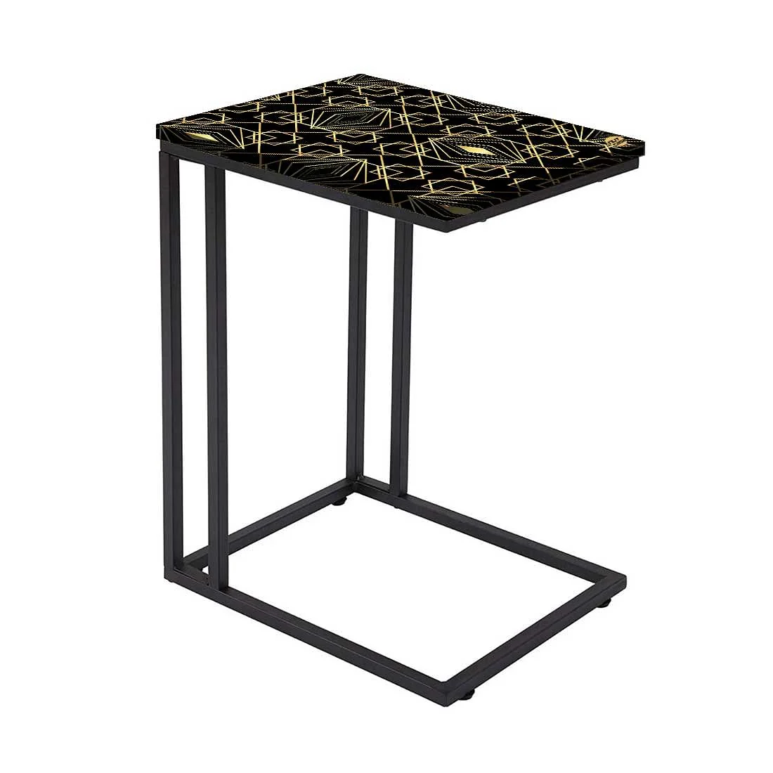Designer Modern Metal C Table - Geometric Pattern - Image 2