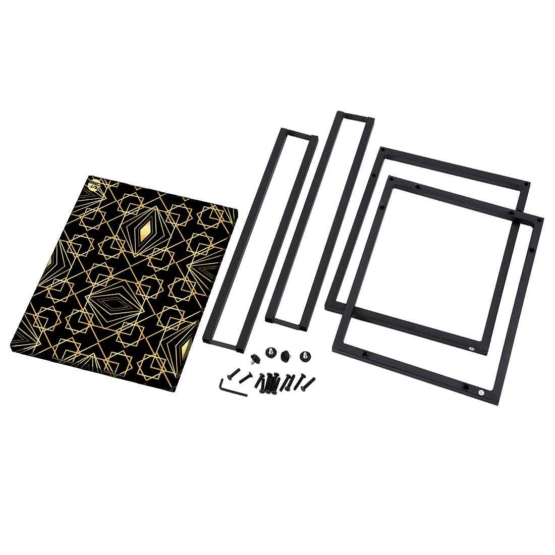 Designer Modern Metal C Table - Geometric Pattern - Image 8