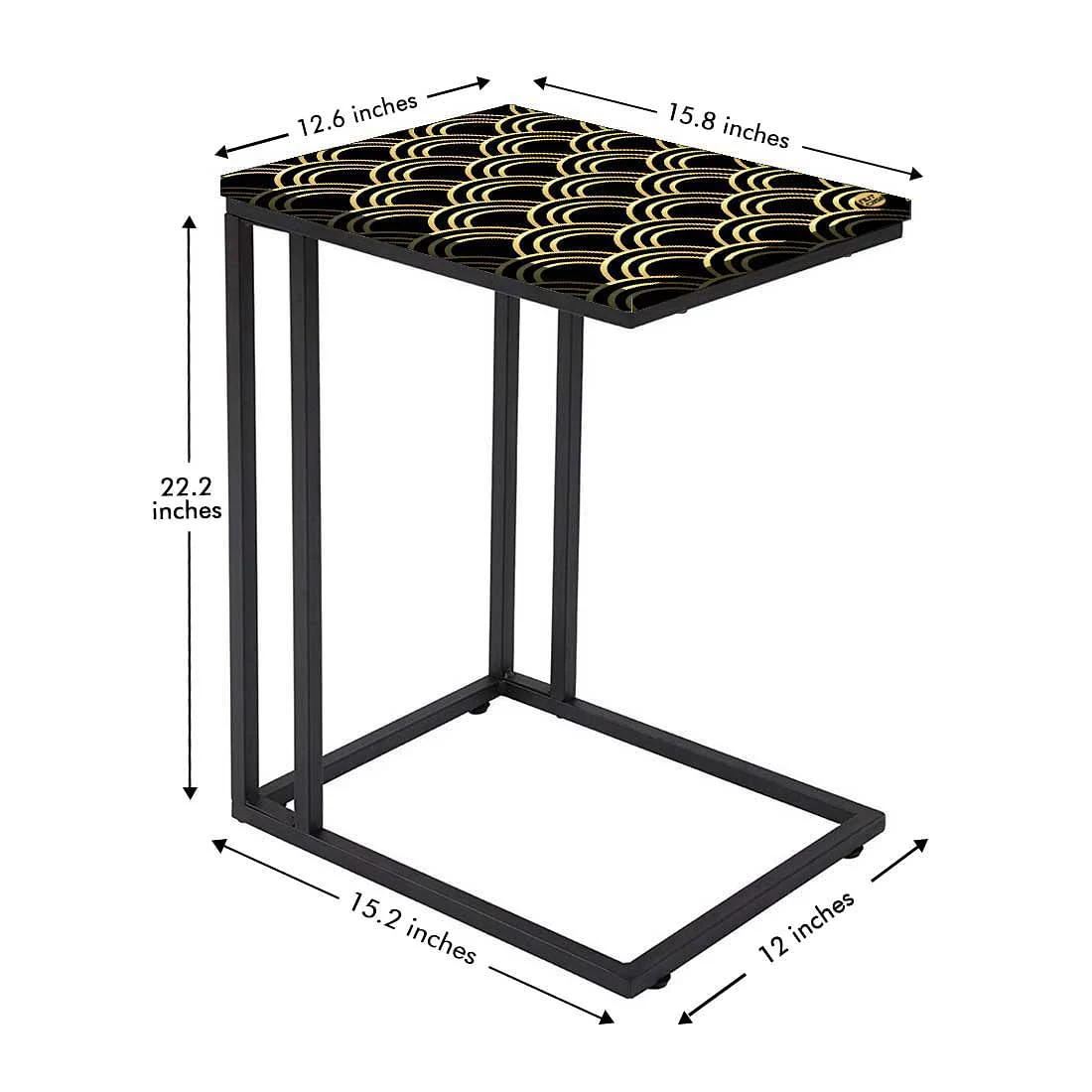 Amazing C Shaped Sofa Table - Golden Design Pattern - Image 5