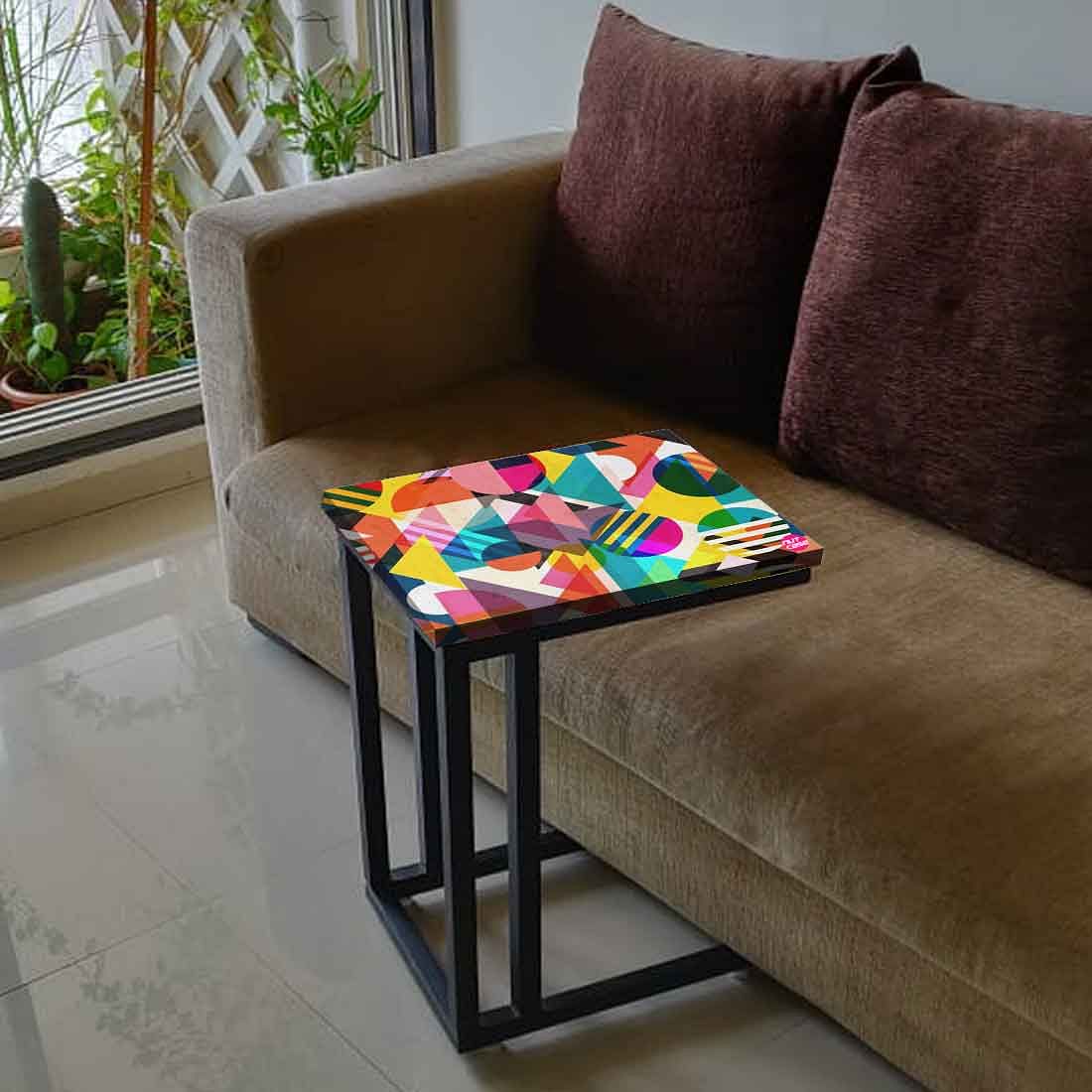 Small Metal C Table For Sofa - Designer Pattern