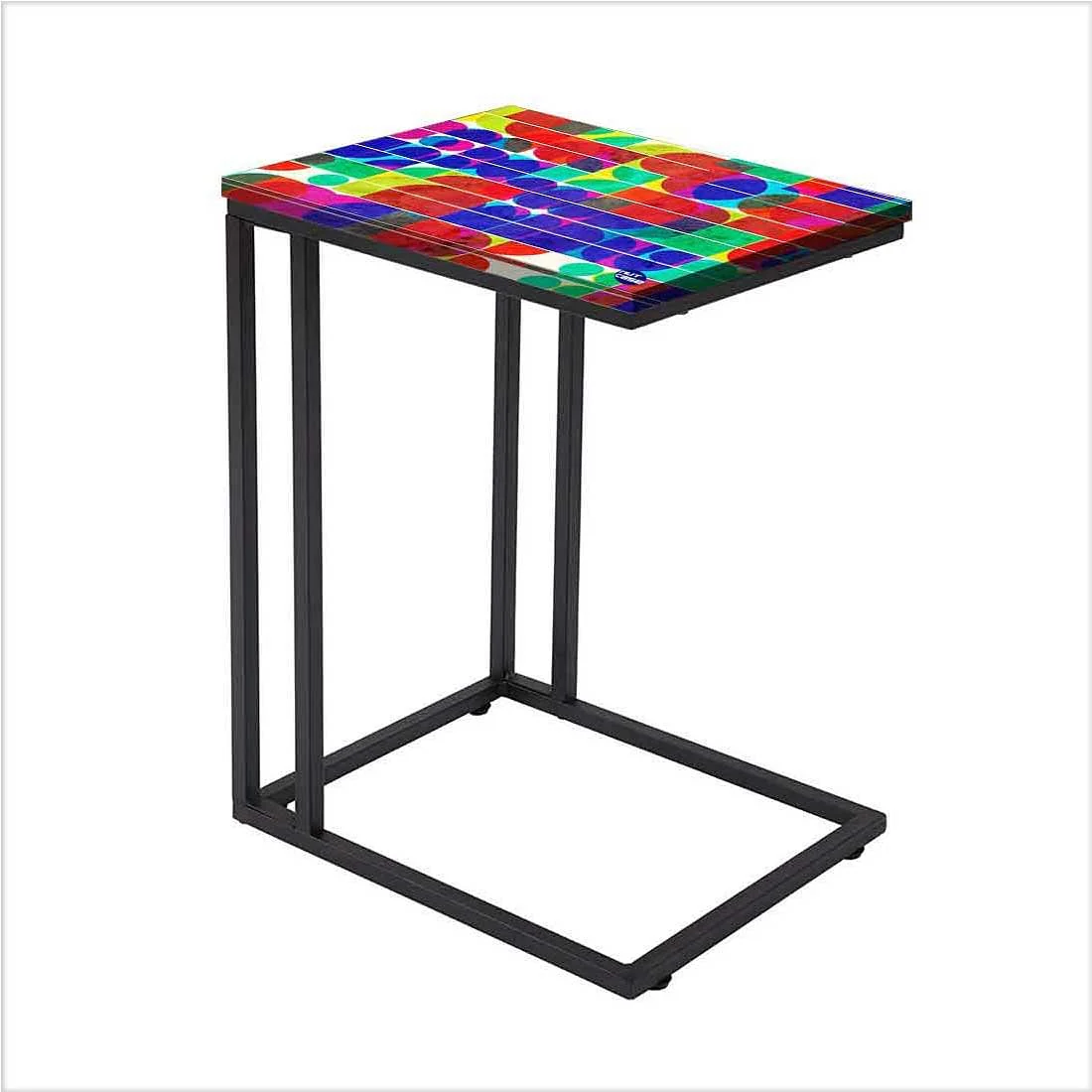 Black C Side Table For Sofa - Beautiful Pattern - Image 2