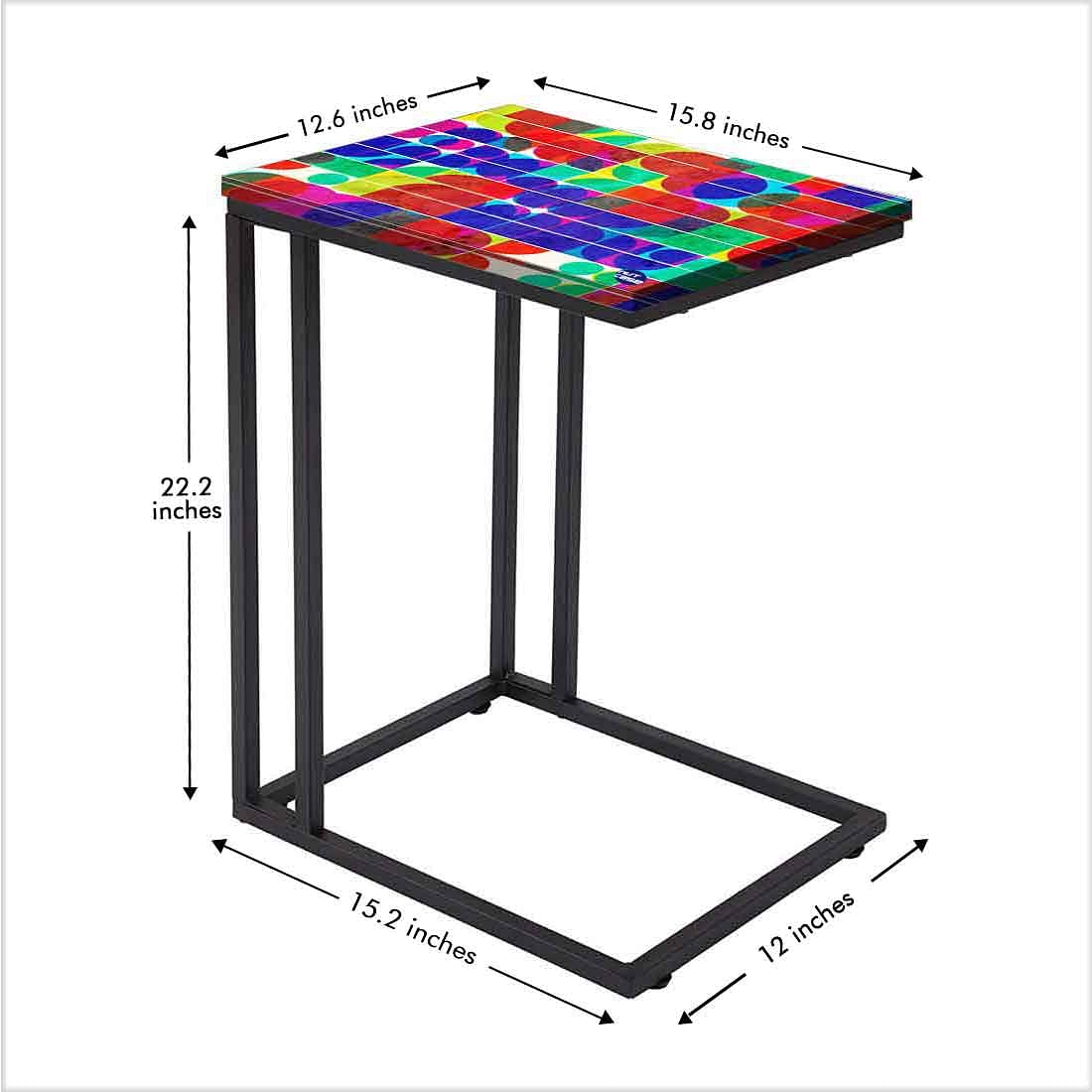 Black C Side Table For Sofa - Beautiful Pattern - Image 5