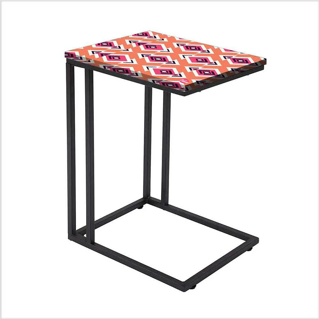 C Shaped Outdoor Table For Sofa - Diamond Pattern - Image 2