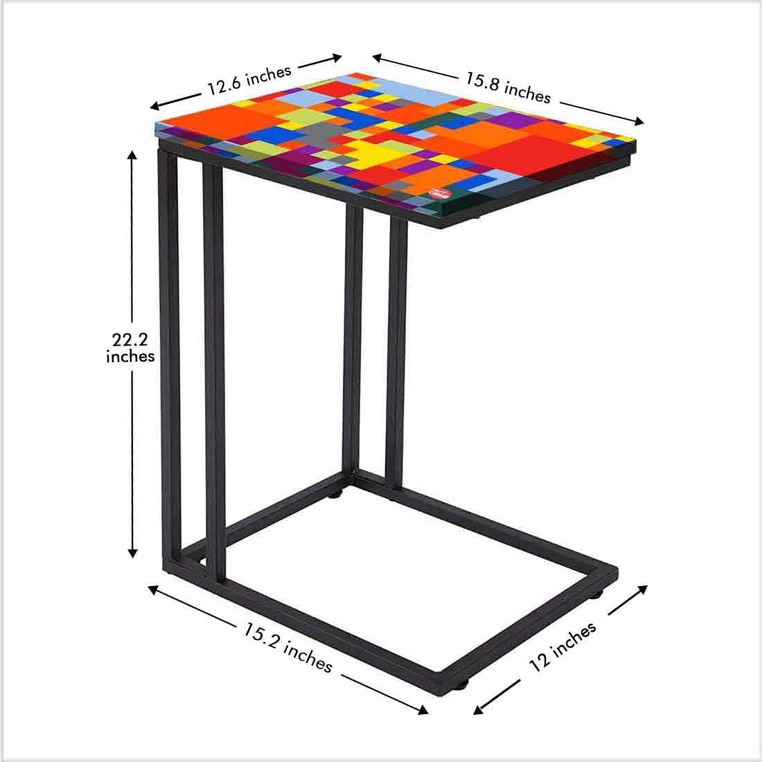 C Shaped End Table For Sofa  - Pattern - Image 5
