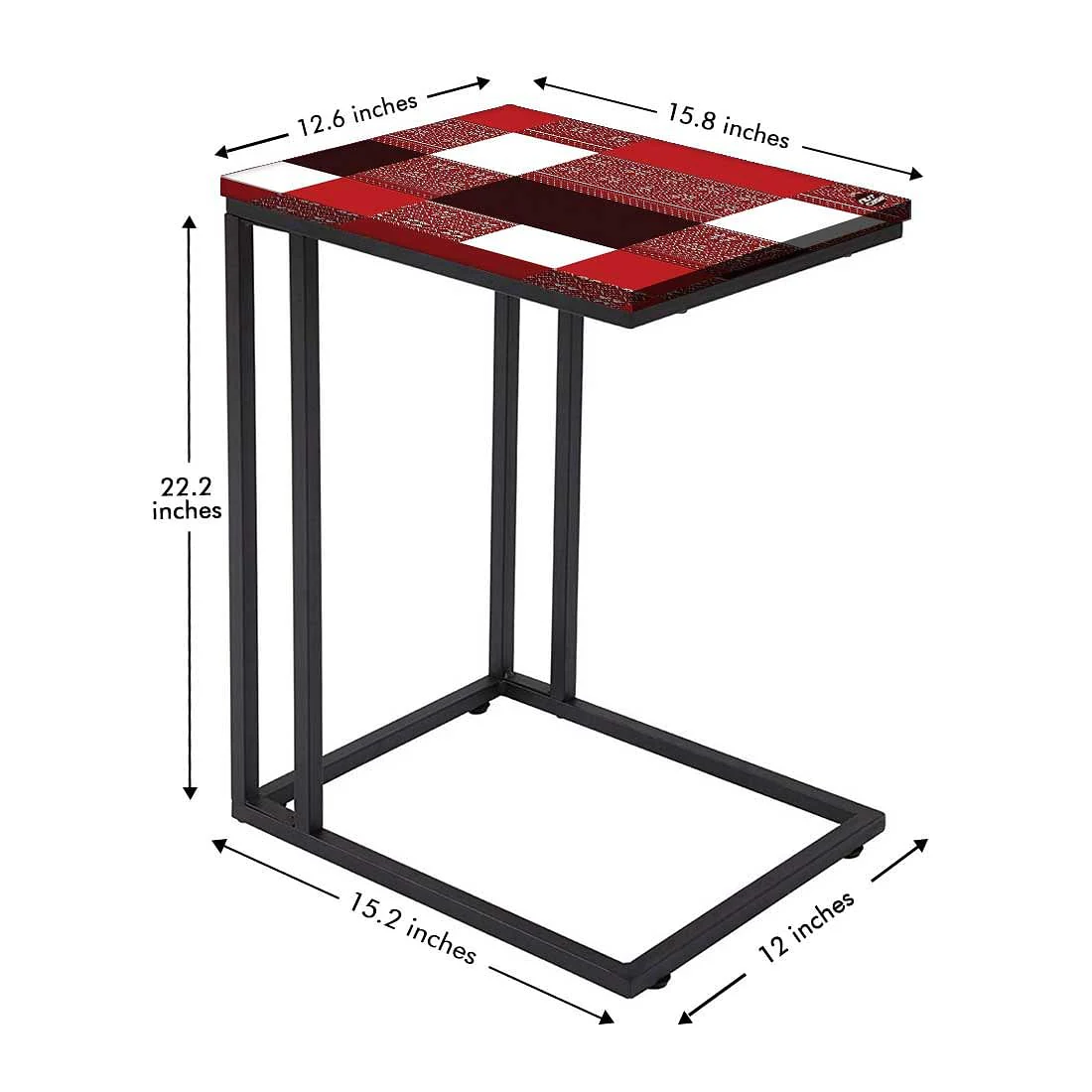 Metal Sofa C Table - Box Pattern - Image 5