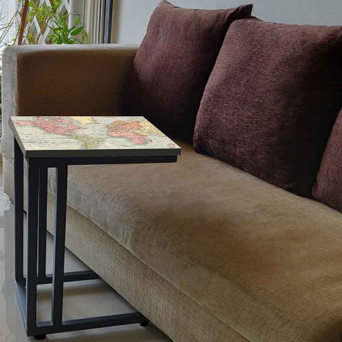 Beautiful Metal Sofa C Table - Vintage Map - Image 3