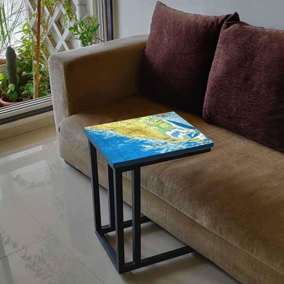 C Side Shaped Table - Atlas Map