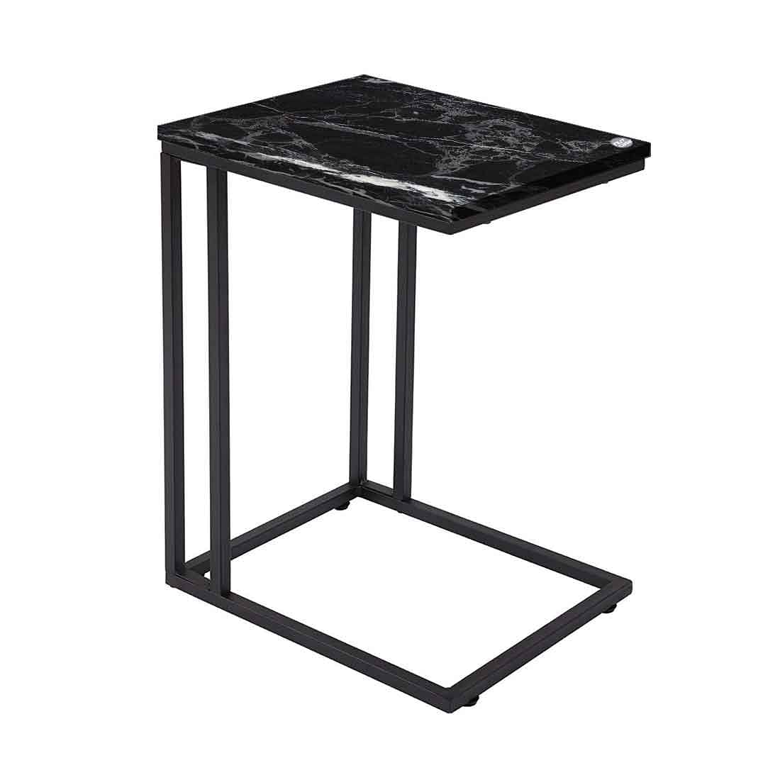 Marble C Metal Table -Digital Print - Not Real Marble -_Black Effect - Image 2