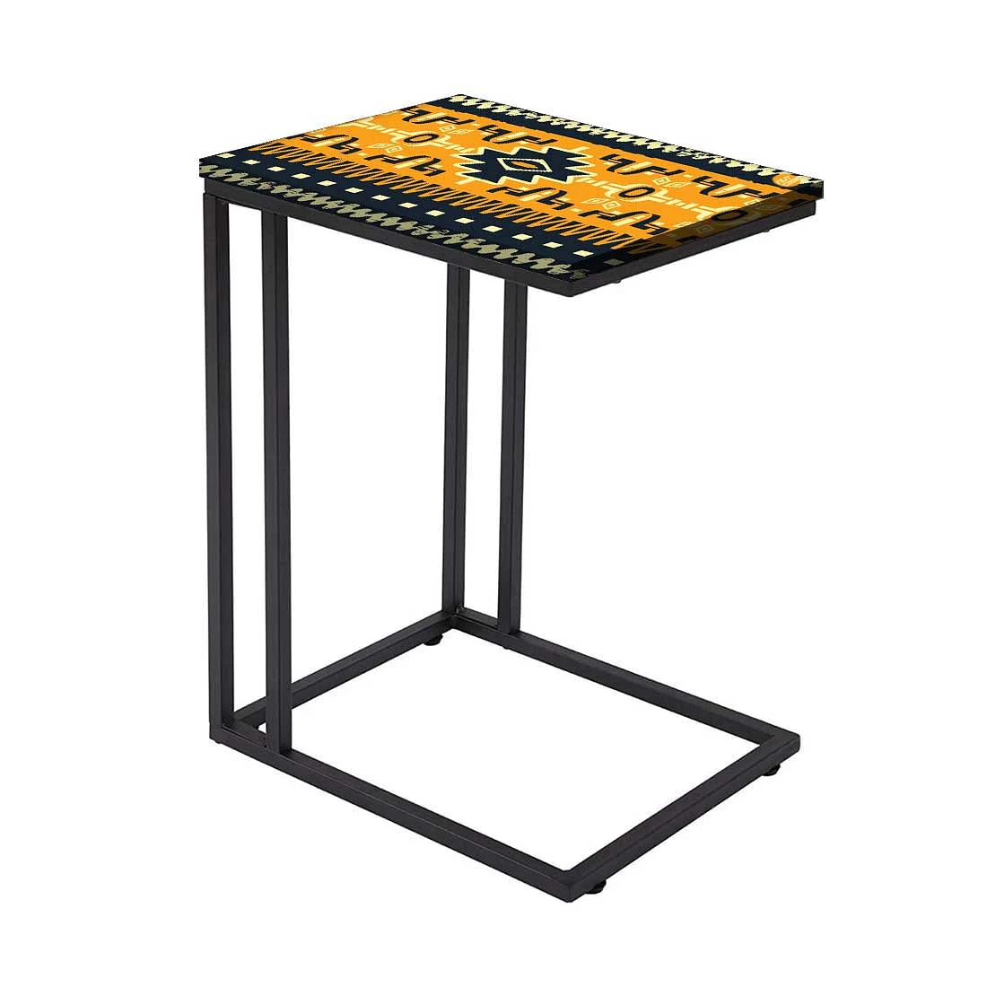 Metal C Shaped Table For Sofa - Beautiful Mexican Pattern - Image 2