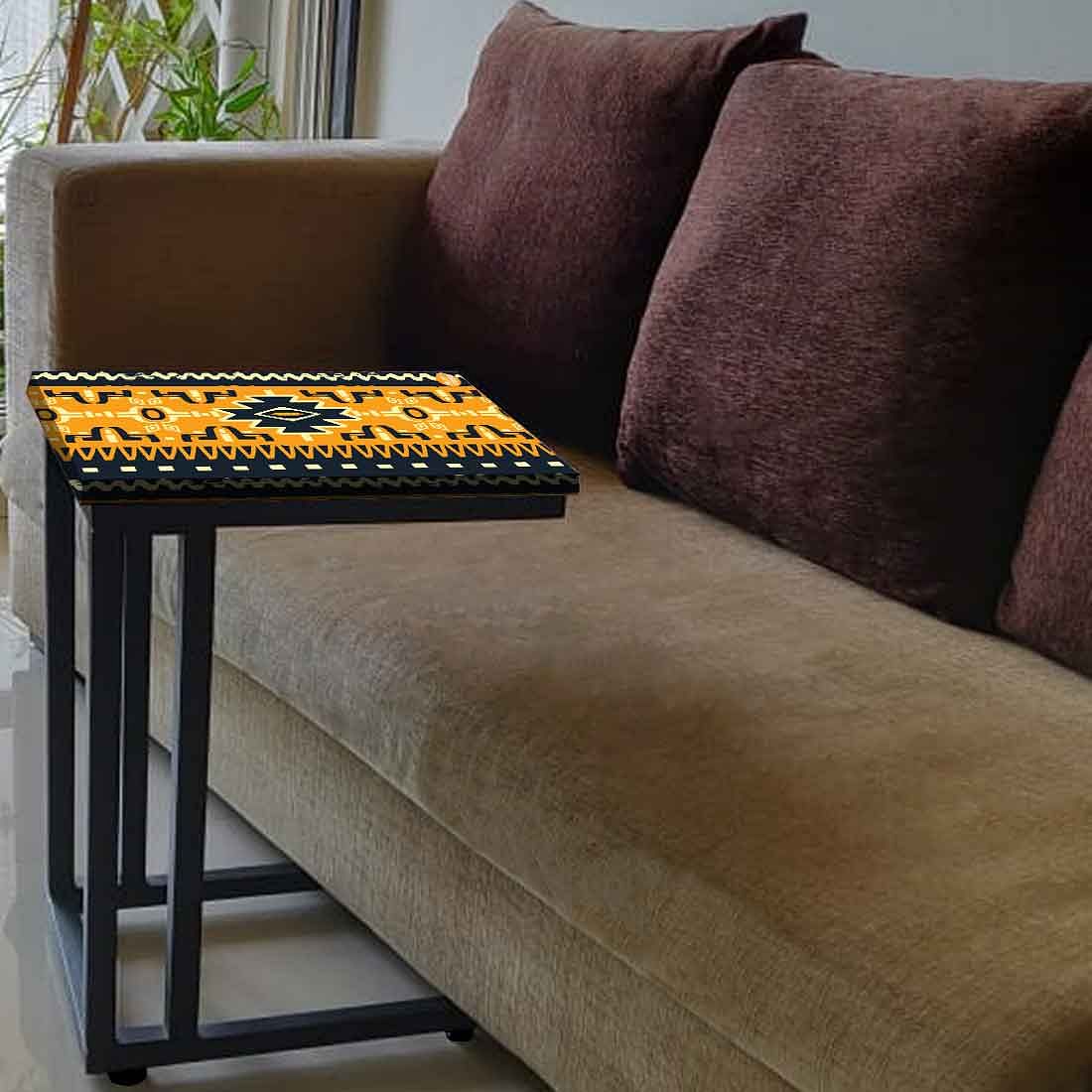 Metal C Shaped Table For Sofa - Beautiful Mexican Pattern - Image 3