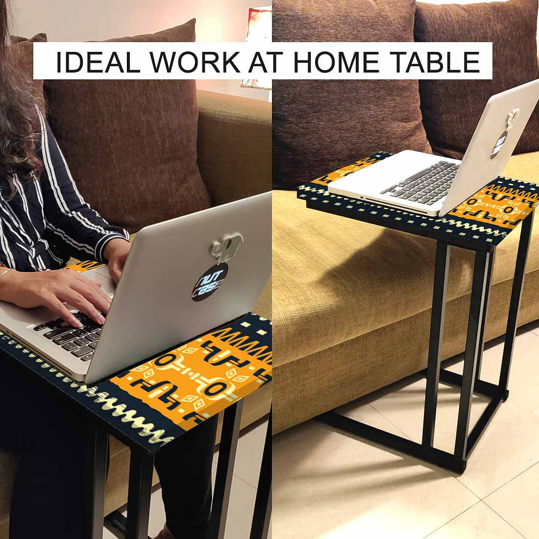 Metal C Shaped Table For Sofa - Beautiful Mexican Pattern - Image 6