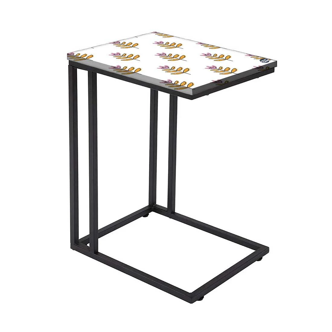Floral C Shaped Table For Sofa - Ethnic Leaf - Image 2