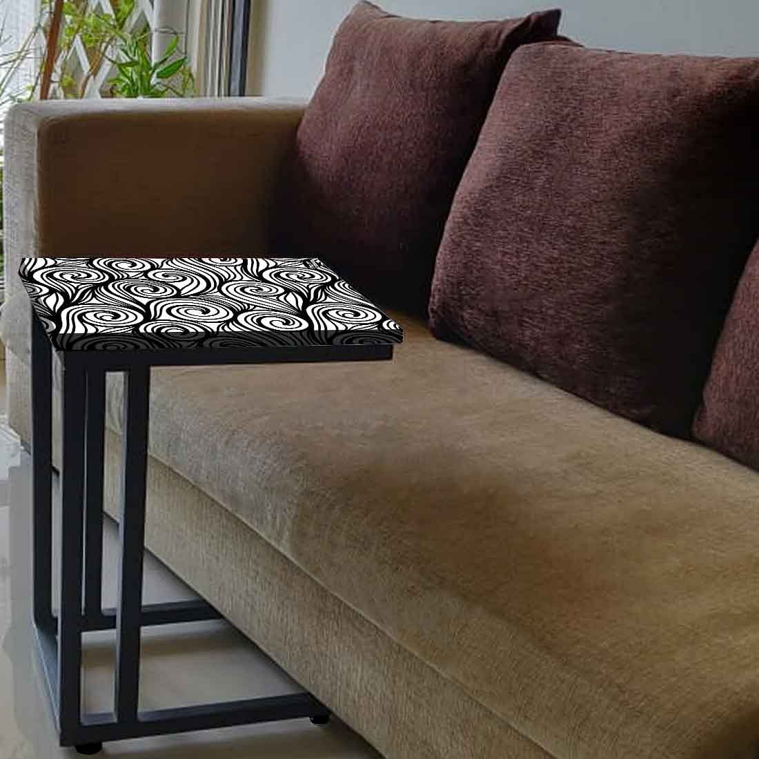 C Shaped Laptop Table For Sofa -Waves Pattern - Image 3