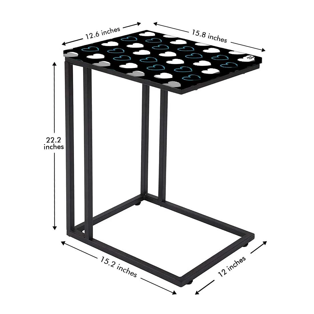 Beautiful Metal Sofa C Table - Heart - Image 5