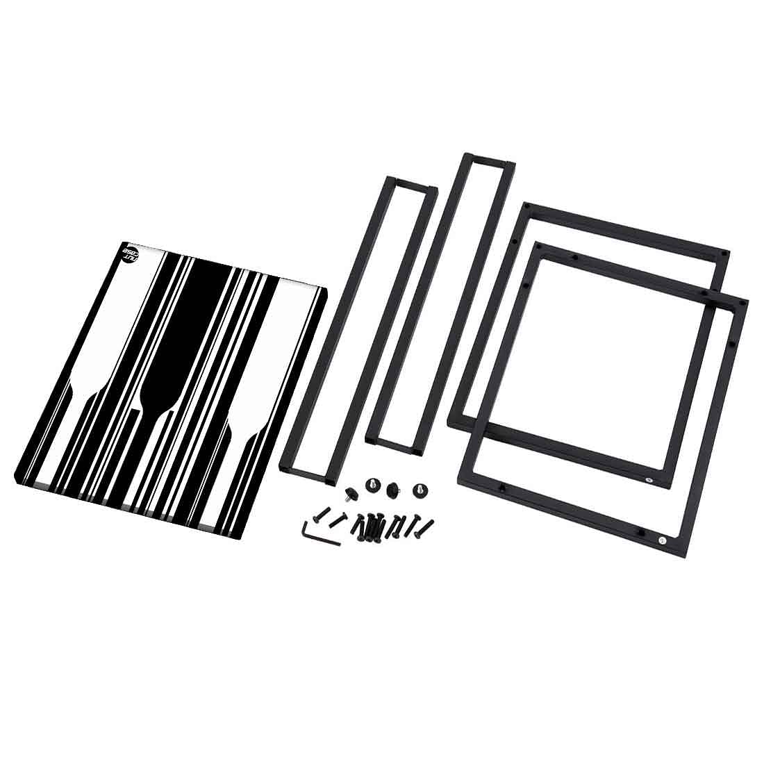 Designer Black C Side Table -Black White Pattern - Image 8