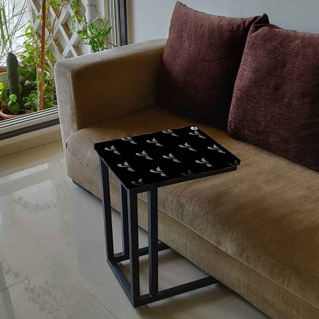 Designer Metal Sofa C Table -Mini White Wave