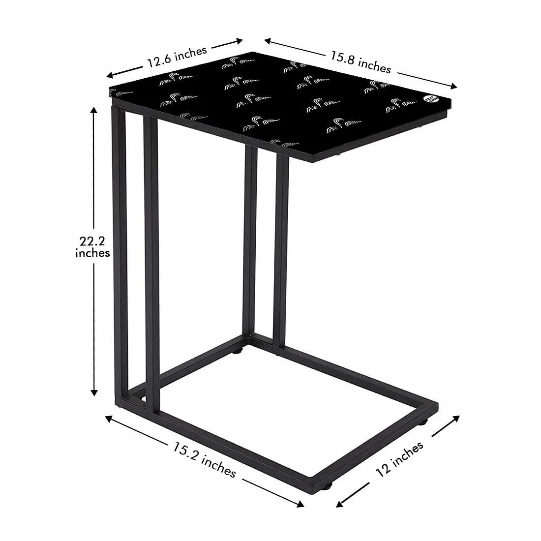 Designer Metal Sofa C Table -Mini White Wave - Image 5