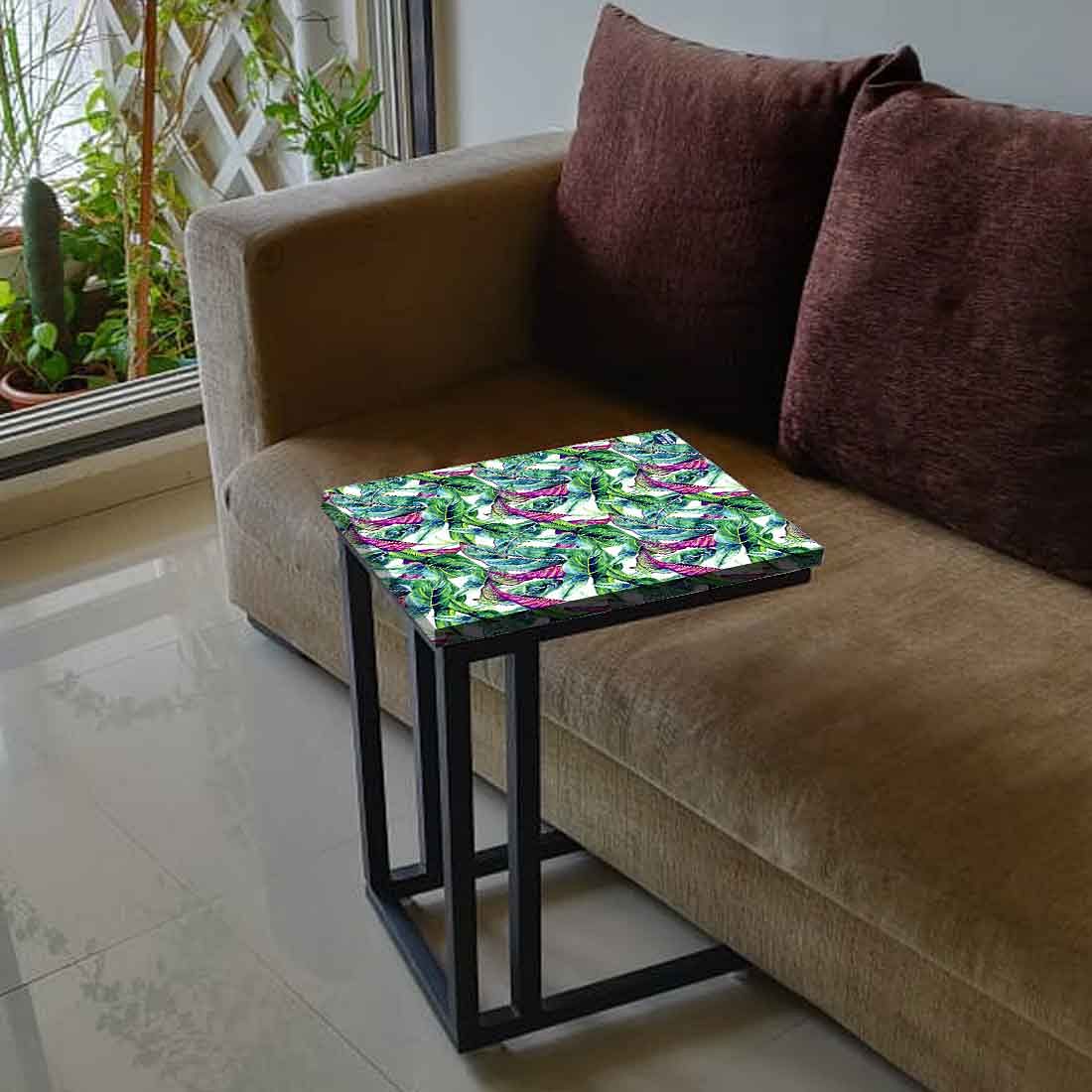 Latest Black Metal C Table - Green Banana Leaf