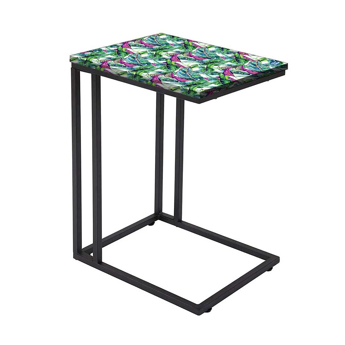 Latest Black Metal C Table - Green Banana Leaf - Image 2
