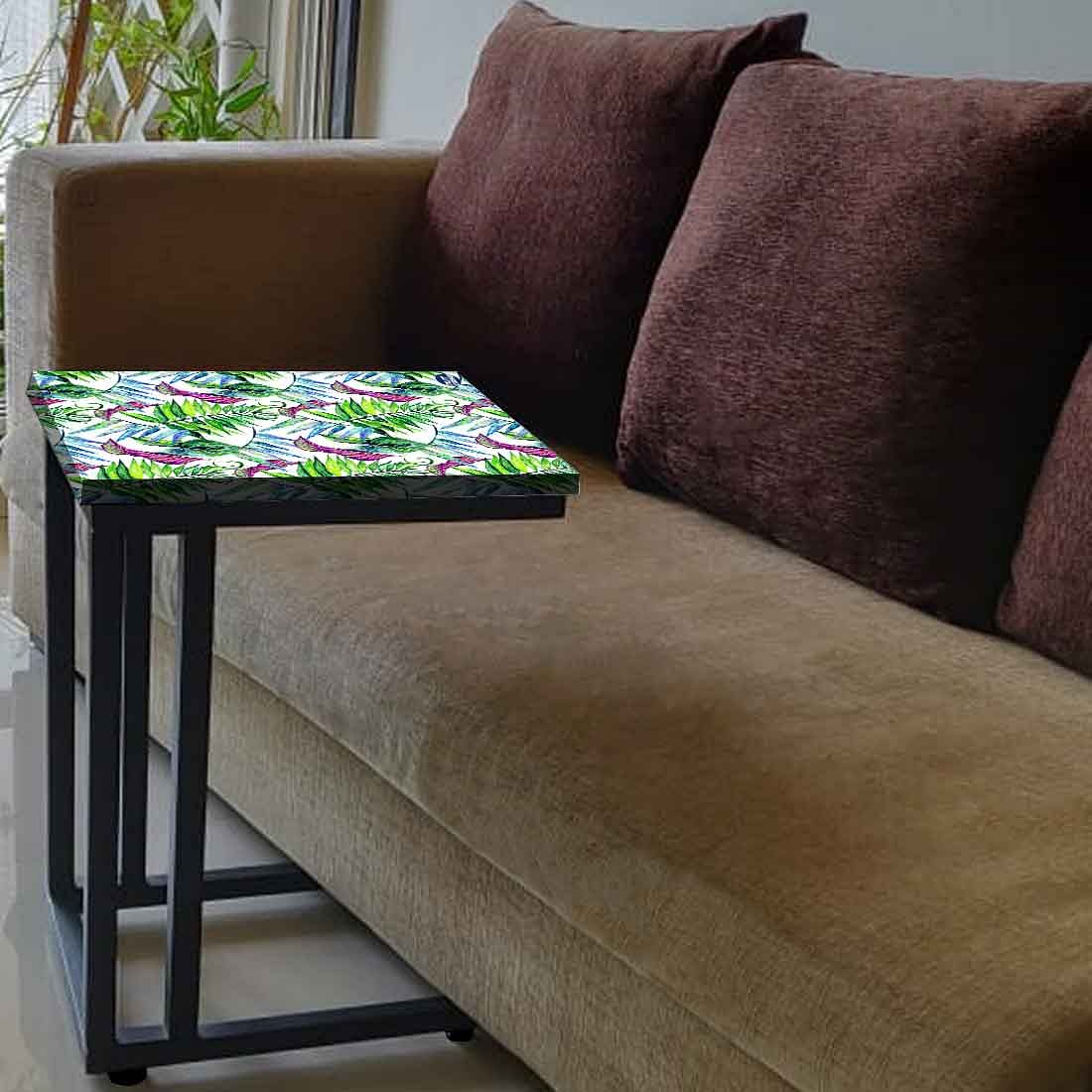 New Black Metal C Table - Green Purple Leaf - Image 3